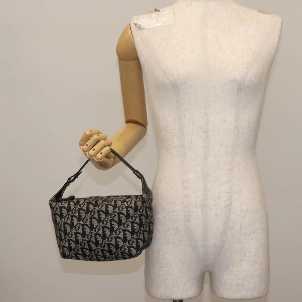 Christian Dior Trotter Canvas Shoulder Bag Black - Picture 13 of 15